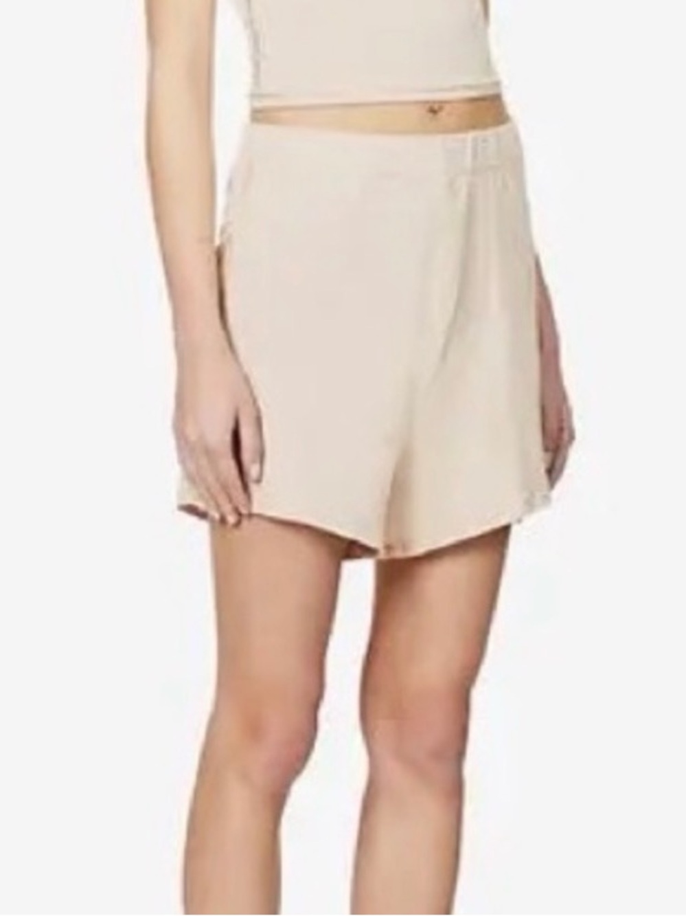SKIMS Taupe Ribbed Drawstring Lounge Shorts